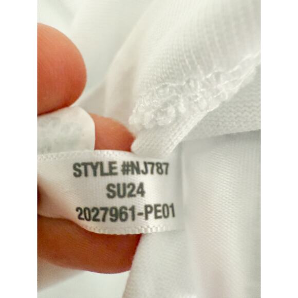 Madewell | NWT | Side-Cinch Muscle Tee in Eyelet White | Sz S - Picture 8 of 9